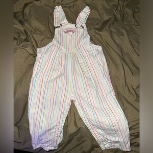 Vintage 1990s Heart Beats pin strip overall girls